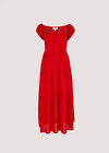 Self Check Midi Dress, Red, large