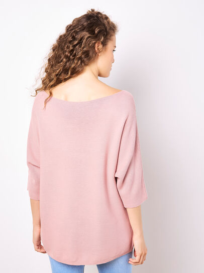 Stretch Knit Batwing Top