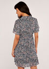 Ditsy Angel Sleeve Ruffle Dress, Mint, large