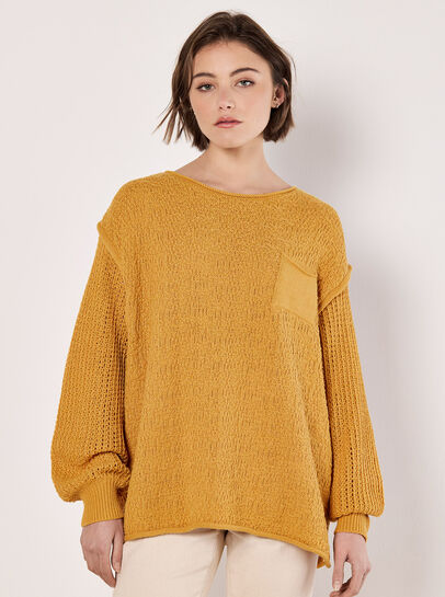 Textured Knit Oversized Jumper