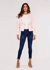 Tweed Cropped Blazer, Pink, large