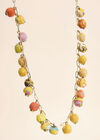 Gold Tone Fabic Bead Necklace, Assorted, large