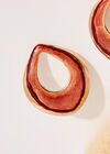 Gemstone Red Earrings, Red, large