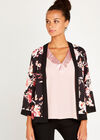 Black Watercolour Floral Cover Up , Black, large