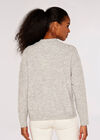 Sequin Embellished Batwing Jumper, Grey, large