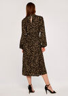 Brush Spot Dress, Black, large