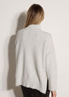 Brushed High-Low Oversized Jumper, White, large