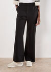 Tailored Flare Trousers, Black, large