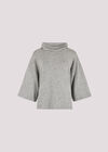 Soft Touch Cowl Neck Top, Light Grey / Silver, large