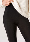 Metallic Sparkle Jersey Flares, Black, large
