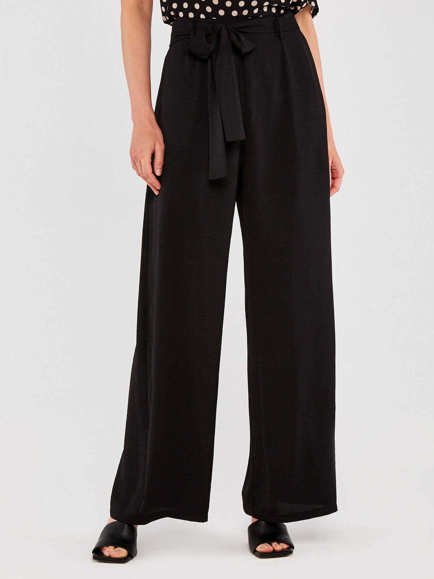 Theo & Spence Lightweight Gauze Tie-Waist Wide Leg Pants - ShopHQ.com