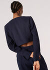 Cropped Bolero Jacket, Navy, large