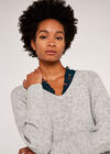 Lurex Sequin Jumper, Light Grey / Silver, large
