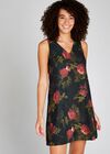 Red Gothic Rose A-Line Shift Dress, Red, large