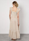 Stripe Sparkle Midi Dress, Stone, large