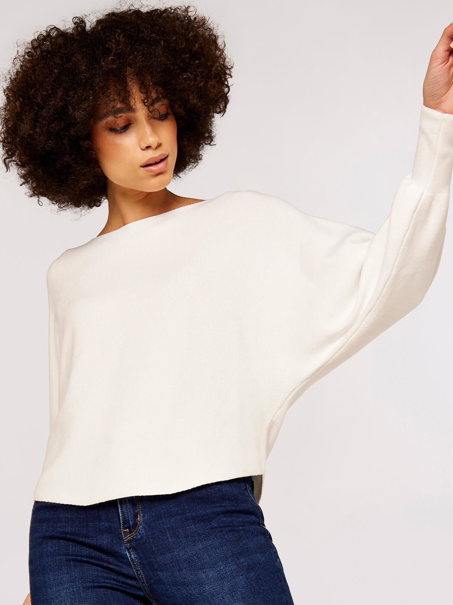 Batwing sales cropped jumper