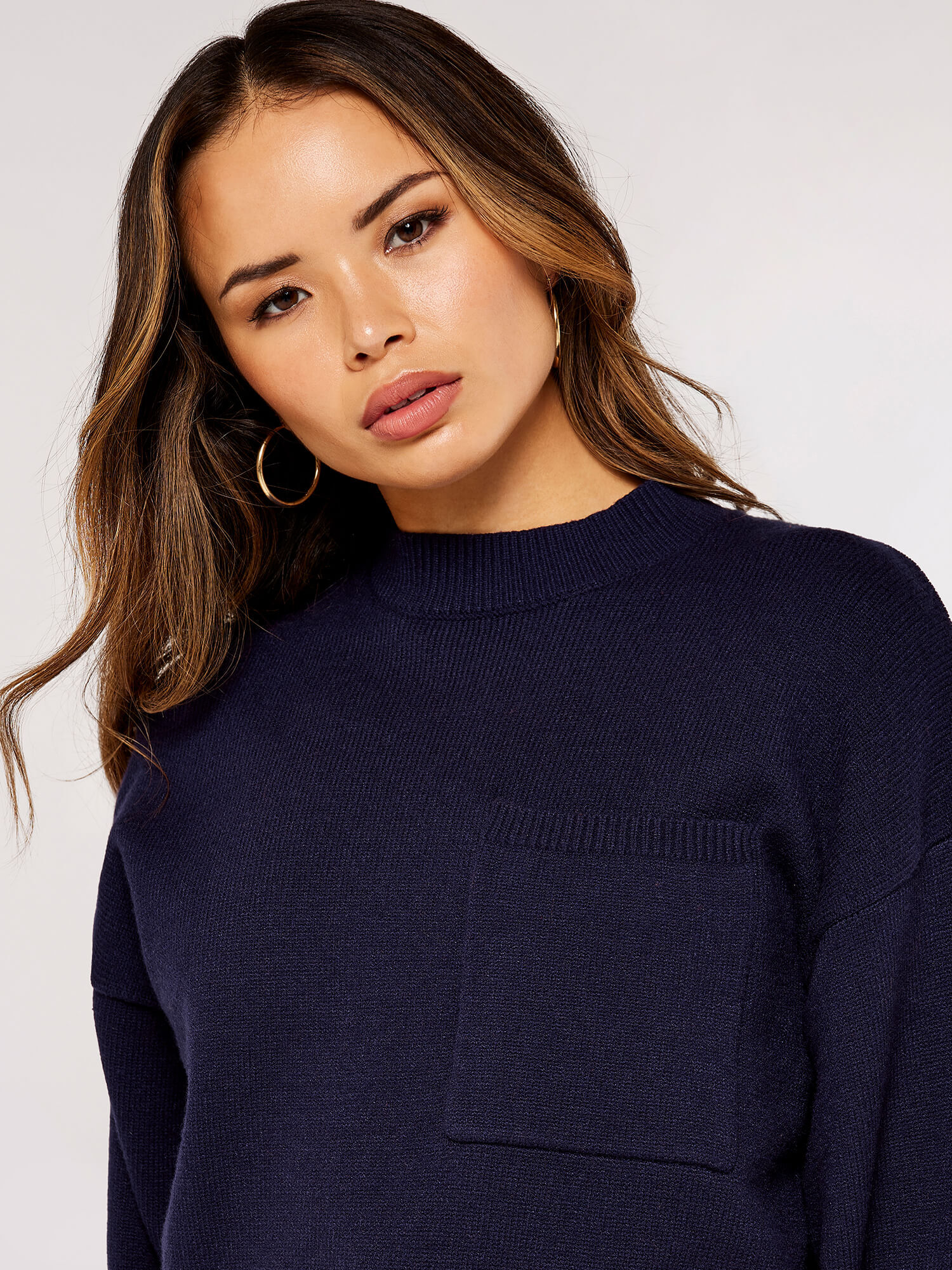 Navy boxy jumper sale
