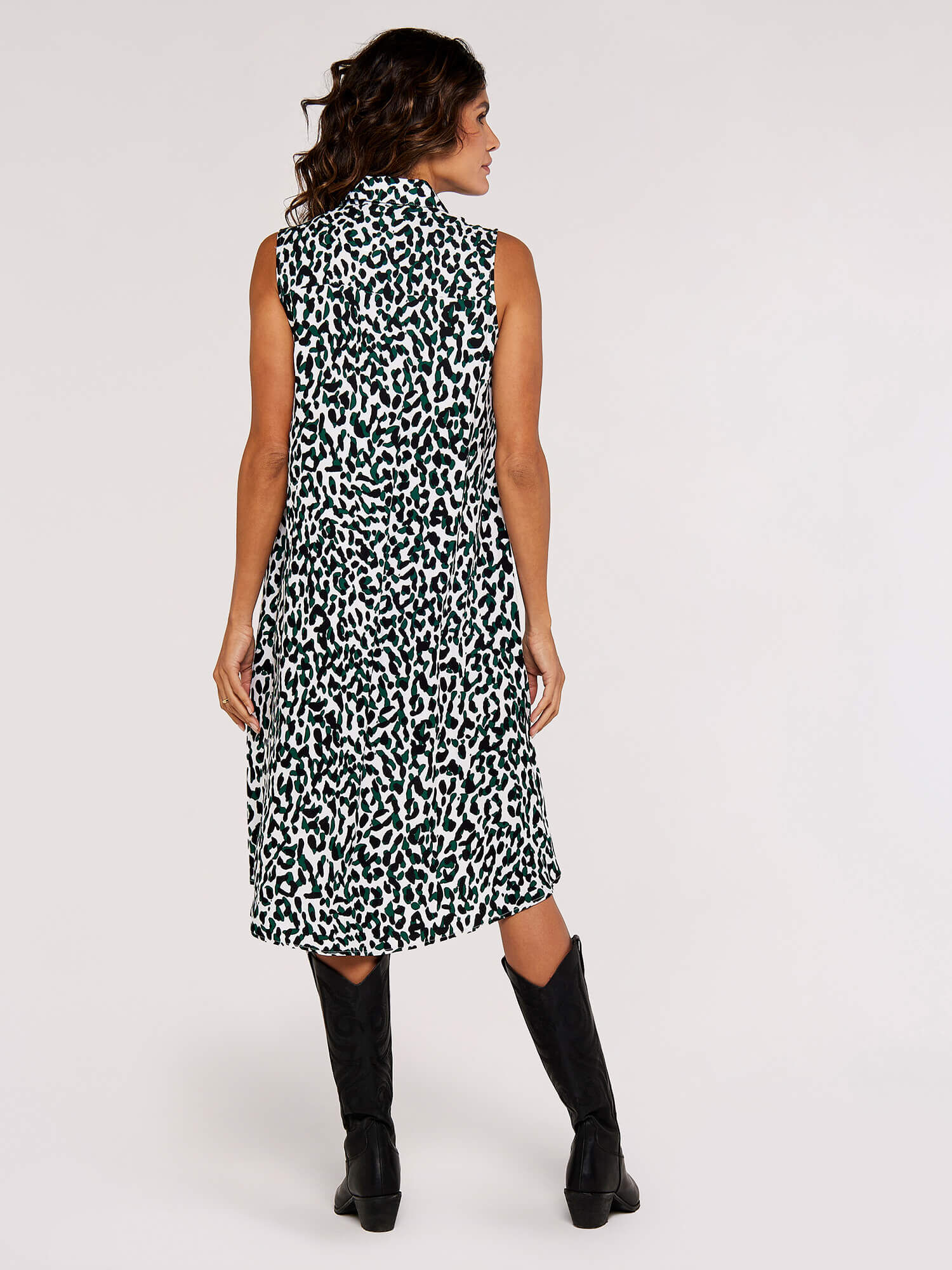 Cheetah Print Mini Dress Apricot Clothing