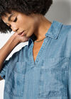 Lightweight Denim Blouse, Blue, large