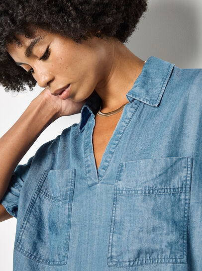Lightweight Denim Blouse