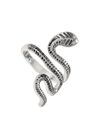 Cobra Snake Ring, Light Grey / Silver, large