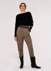 Button Detail Jumper, Black, large