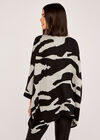 Zebra Waterfall Batwing Top, Grey, large
