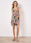 Postcard Floral Print Mini Dress, White, large