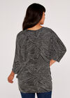 Lurex Swirls Top, Light Grey / Silver, large
