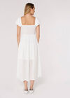 Self Check Midi Dress, White, large