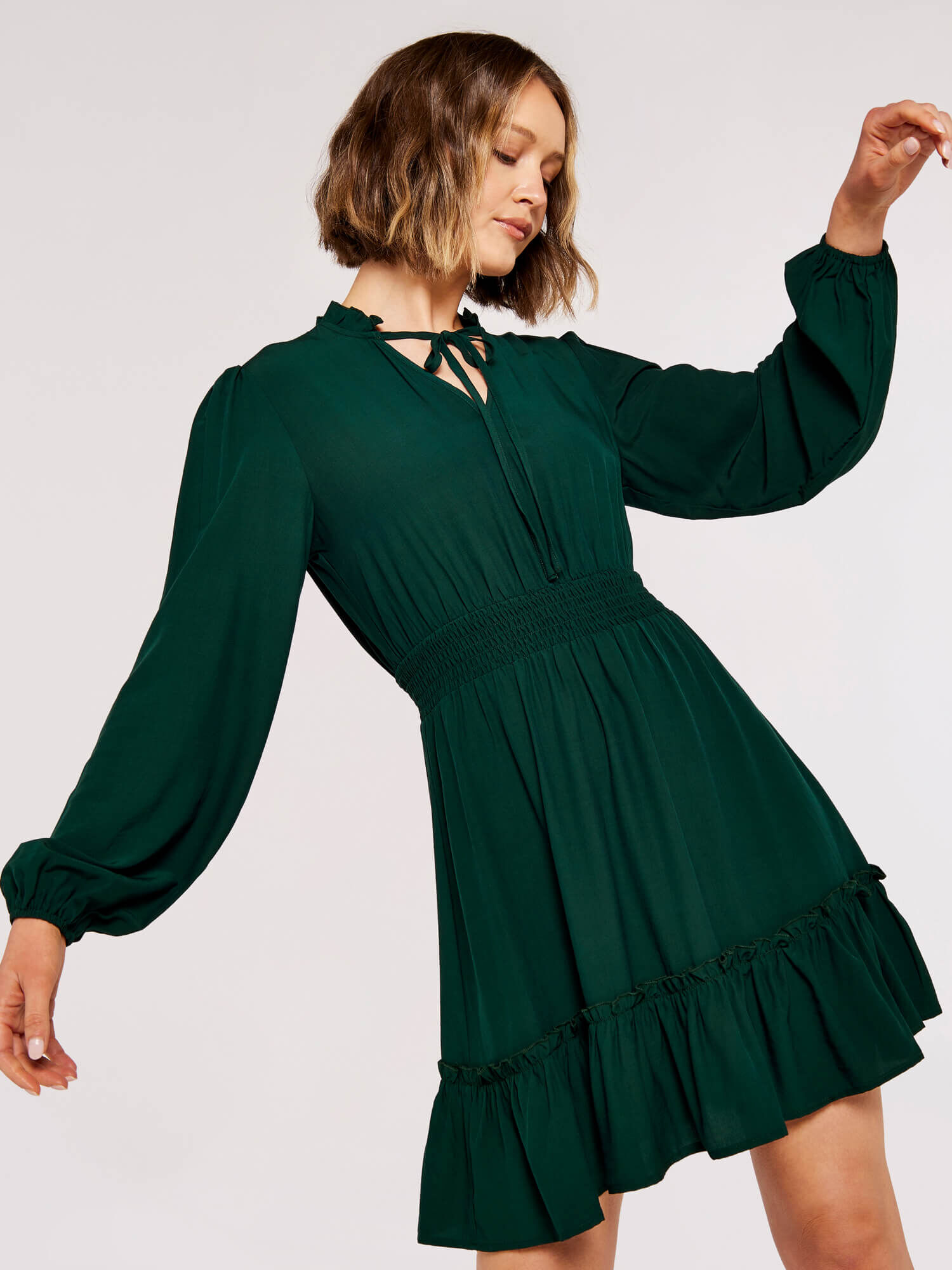 Boho emerald on sale green dress