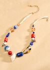 Beaded Leaf Cord Necklace, Assorted, large