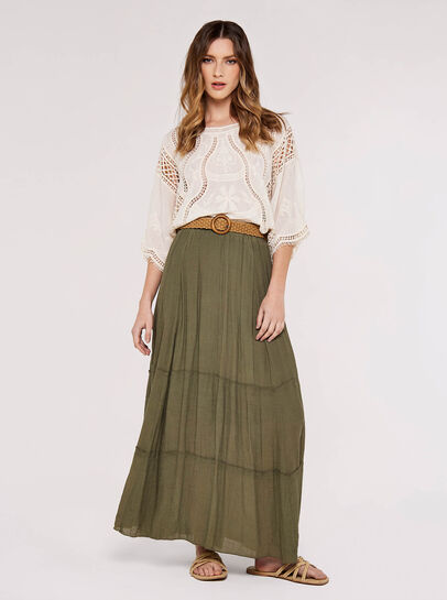 Cotton Blend Crochet Embroidered Top