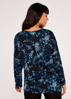Ripple Tie Dye Top, Navy, large