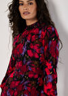 Floral Midaxi Dress, Red, large