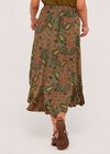 Paisley Enchant Curved Hem Skirt, Khaki, large