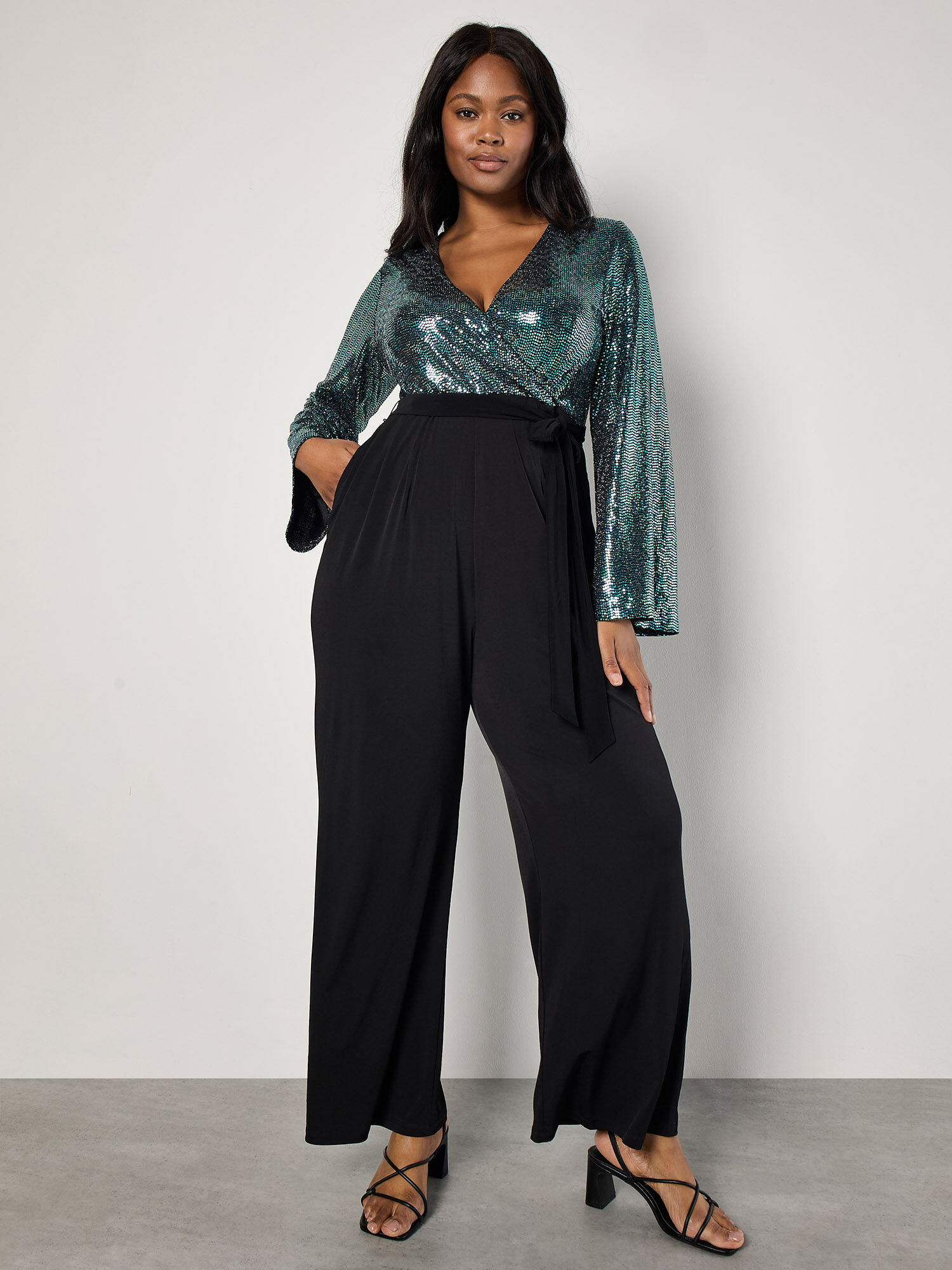 Sparkly jumpsuit black cheap