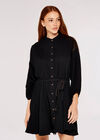 Tetra Button Dress, Black, large