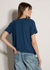 Cotton Modal T-Shirt, Blue, large