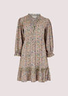 Ditsy Puff Sleeve Mini Dress, Mint, large