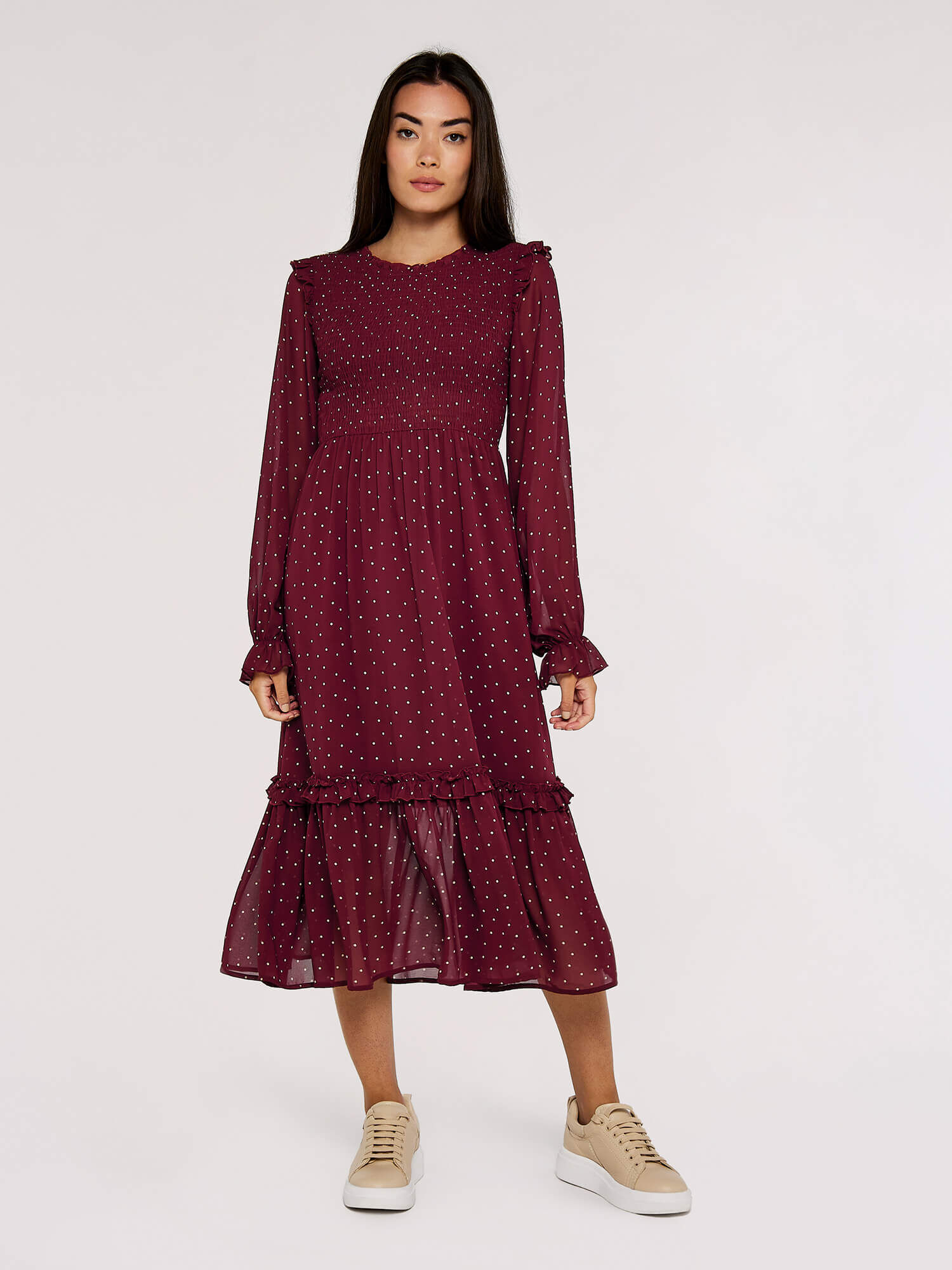 Bp smocked sales midi dress