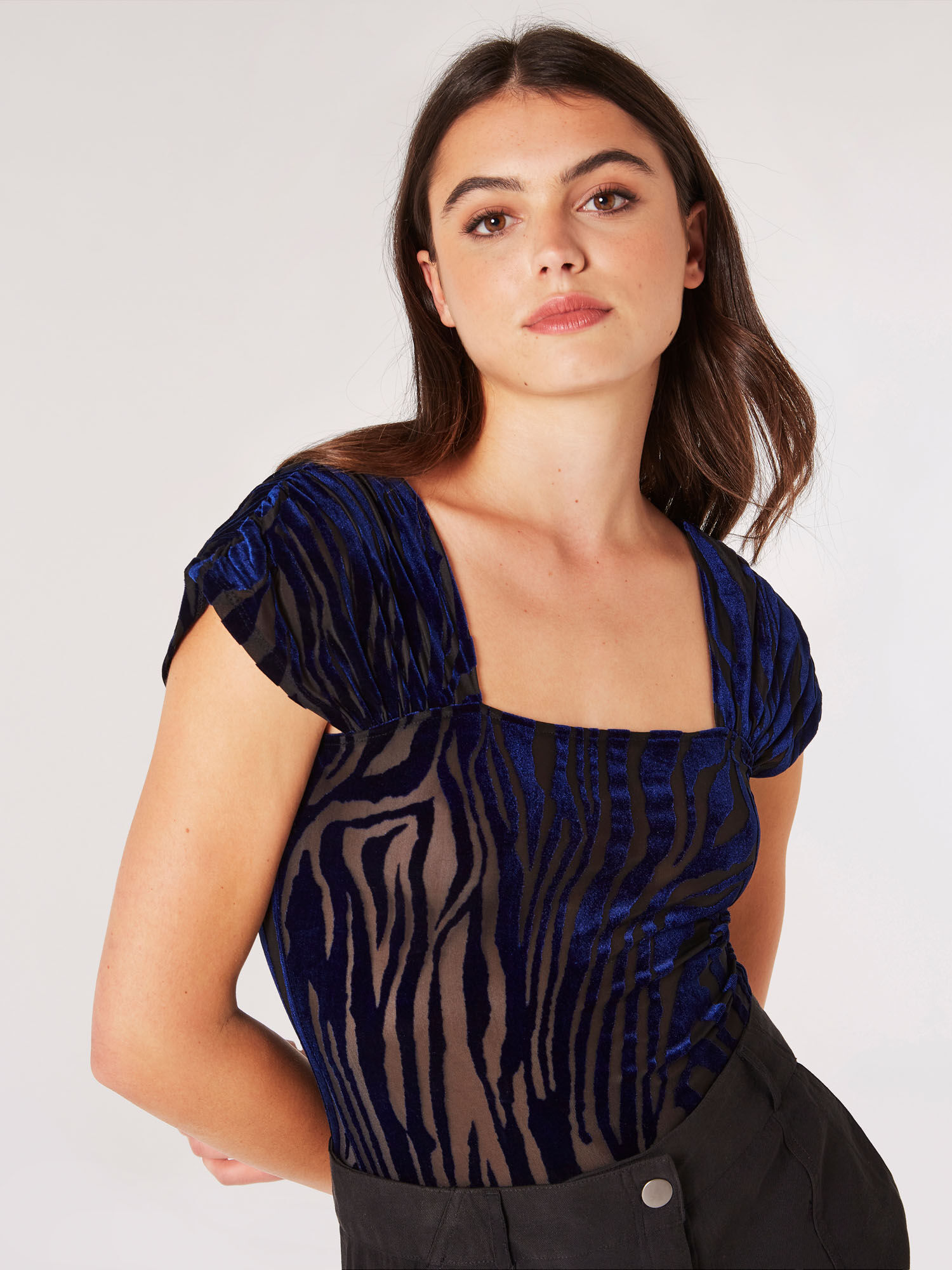 Ruched shoulder top