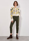 Patchwork Daisy Crochet Cardigan, Yellow, large
