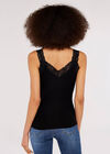 Stretch Lace Cami Top, Black, large
