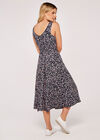 Ditsy Slit Side Midi Dress, Mint, large