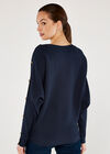  Button Detail Jumper, Navy, large