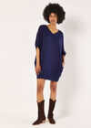 Soft-Touch Cocoon Mini Dress, Navy, large