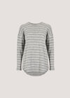 Soft Touch Stripe Top, Grey, large