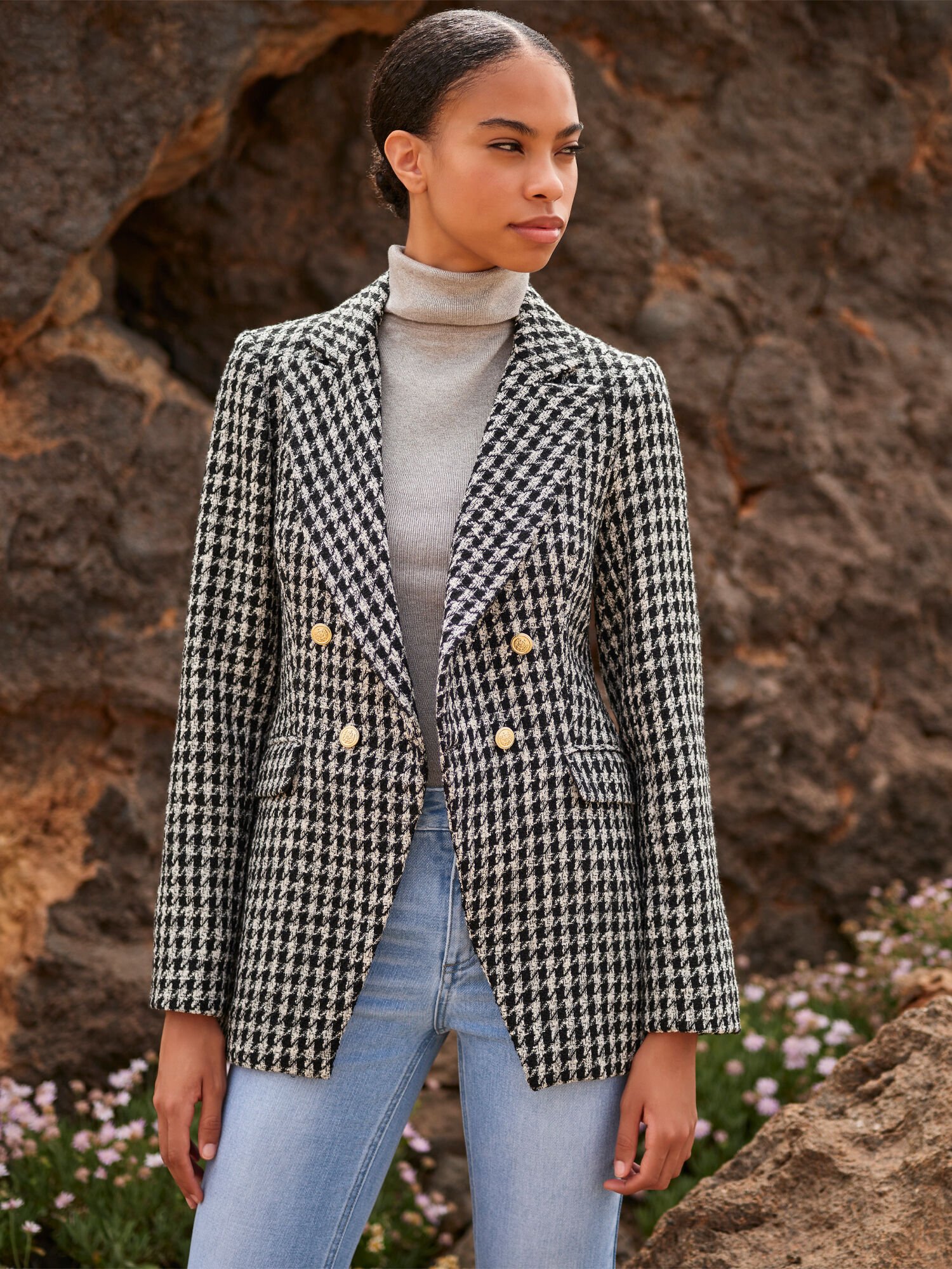 Dogtooth blazer dress hotsell