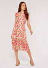 Brushstroke Bloom  Midi Dress, Cream, large